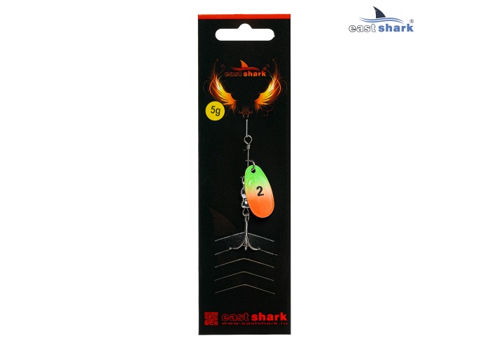 Блесна вращающаяся (уп./5шт.) EastShark Screw размер-2 (5 грамм) col.#781