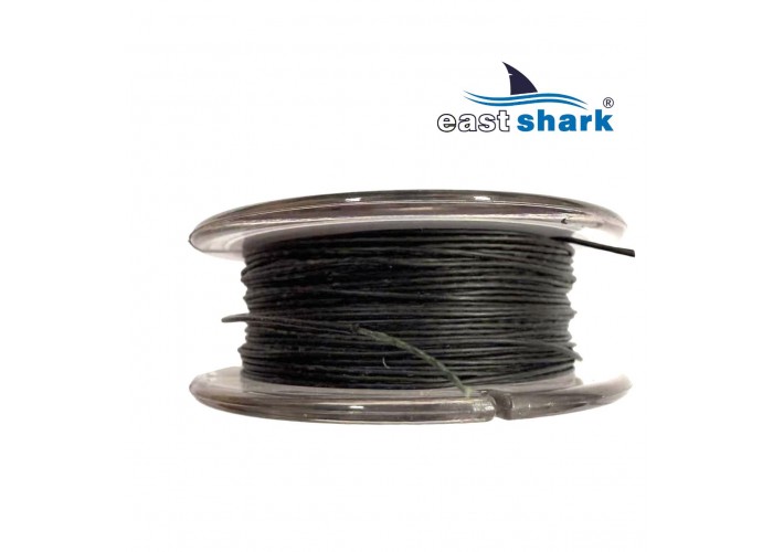 Поводковый материал карповый в оплетке 20 м 35 LBS темный