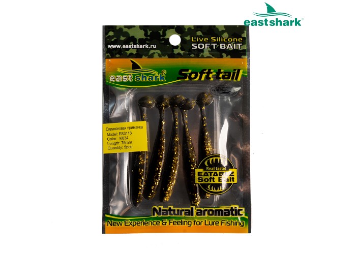 Силиконовая приманка ES3118 75 мм (5 шт/уп) color: K034