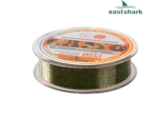 Леска EastShark 3D CAMO 150 м 0,16 мм зеленая