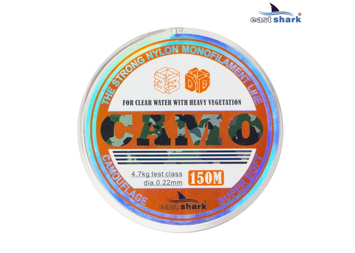 Леска EastShark 3D CAMO 150 м 0,16 мм зеленая