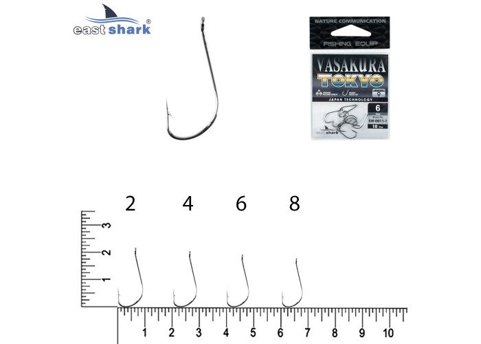 Крючки NEW EastShark Vasakura TOKYO № 2