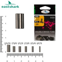 Двойная латунная обжимная трубка D 1,2*3,0*8 (уп./20шт.)