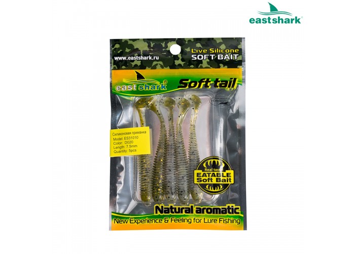 Силиконовая приманка ES31010 75 мм (5 шт/уп) color: D020