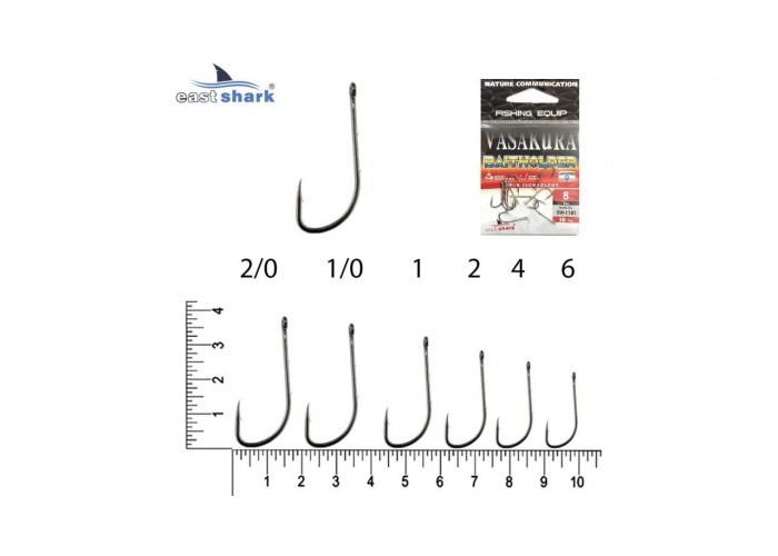 Крючки NEW EastShark Vasakura BAITHOLDER № 8 NI