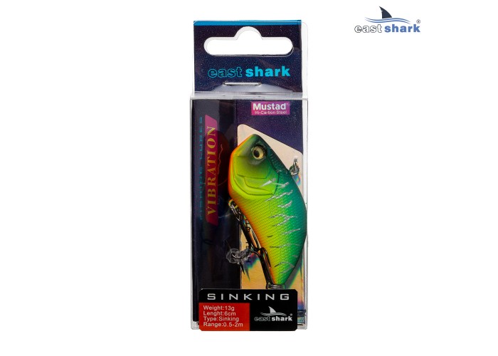 Воблер EastShark Hoggu 6см. 13г. 0.5-2m Sinking col.#001