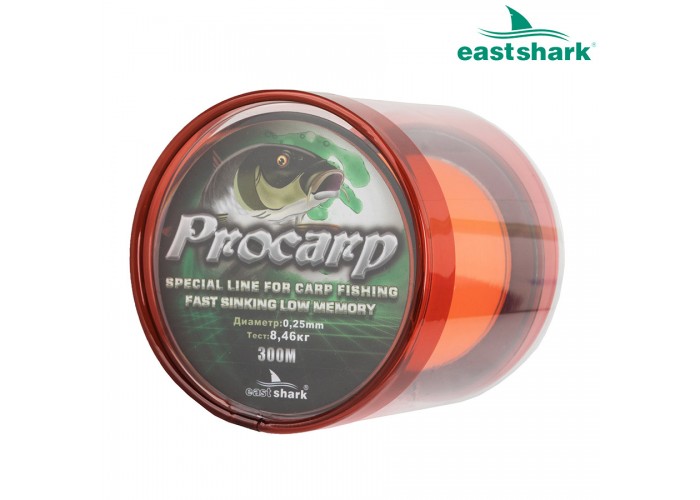 Леска PROCARP 300 м оранжевая 0,50  (Уцененный товар, без скидок и возврата)