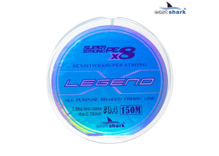 Шнур EastShark Legend X8 150м 0,16мм #1,0 голубой