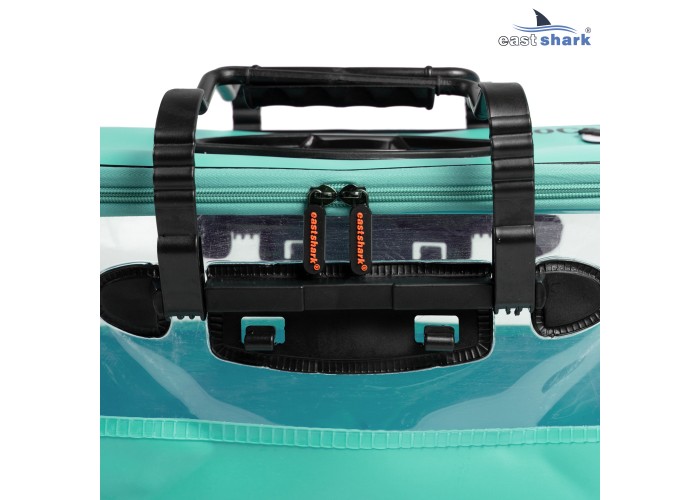 Мягкое ведро для живца EastShark ME 50*28*29 см бирюзовое