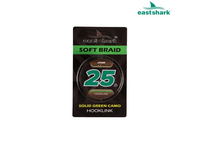 Поводковый материал мягкий Solid green camo 25 lb 20 m