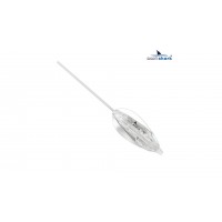 Бомбарда с ребрами тонущая прозрачная 15 гр. (Уп./10 шт.)