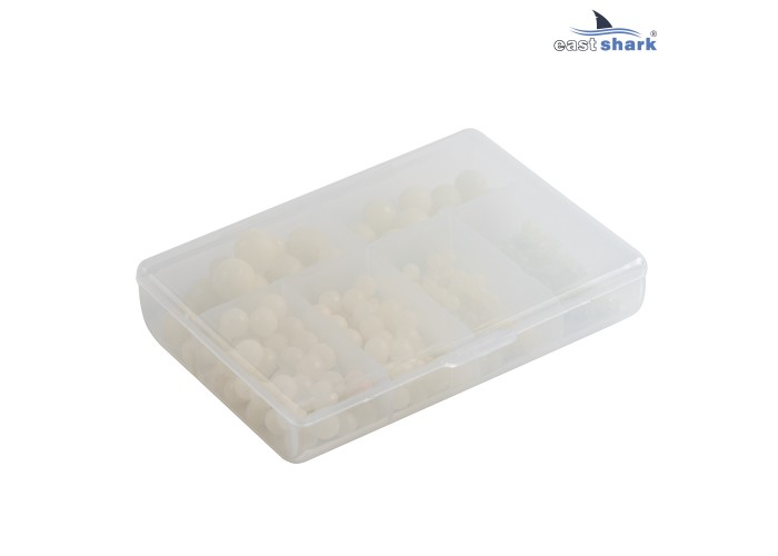 Набор силиконовых бусин XA-9038-B фосфорные белые