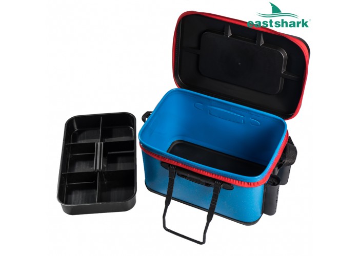 Ящик рыболовный с держателями удилищ размер L (цвет в ассортименте)