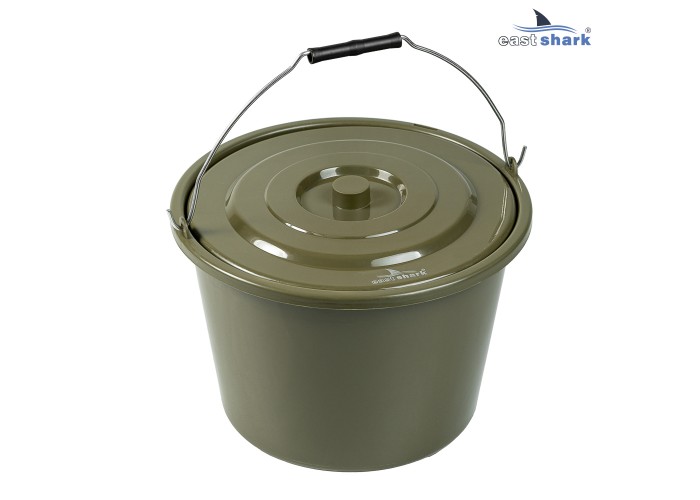 Ведро EastShark для прикормки с крышкой 10L 003S
