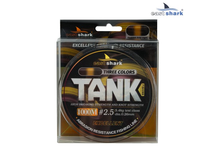 Леска 1000м EastShark TANK three colors 0,32 мм