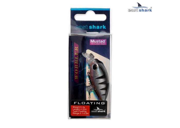 Воблер EastShark Chaby 4.2см. 5.2г. 0.1-0.5m Floating col.#001