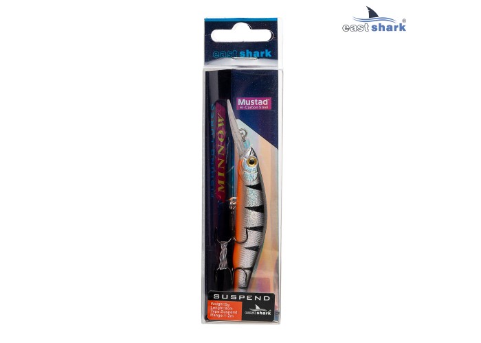 Воблер EastShark Croofed 8см. 9г. 1-2m Suspend col.#001