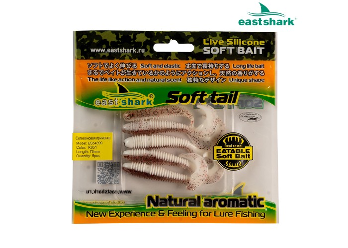 Силиконовая приманка ES54399 75 мм (5 шт/уп) color: K051