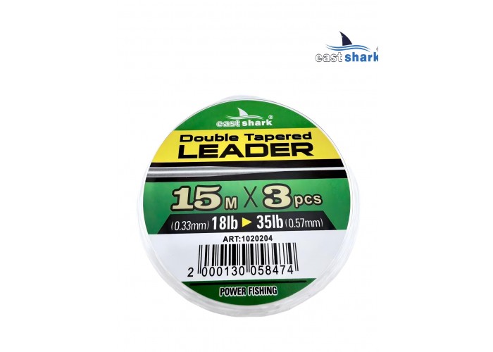 Шок-лидер EastShark Double Tapered leader 0.33-0.57 mm 15m*3 шт