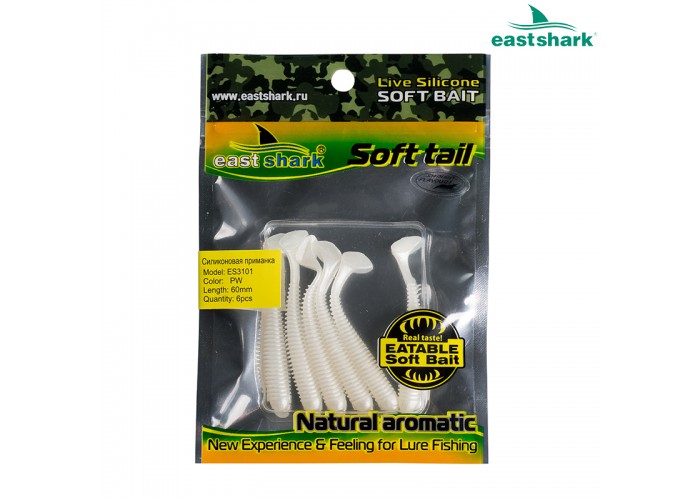 Силиконовая приманка ES3101 60 мм (6 шт/уп) color: PW