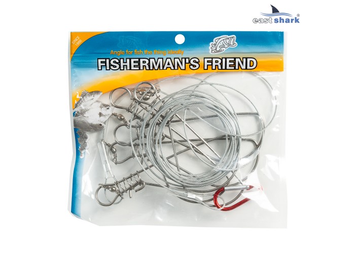 Кукан 5 карабинов, тросс