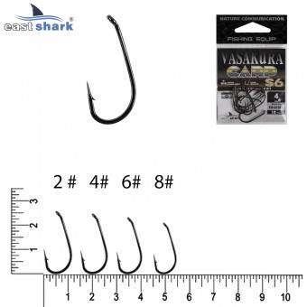 Крючки NEW EastShark Vasakura S6 № 2 BL