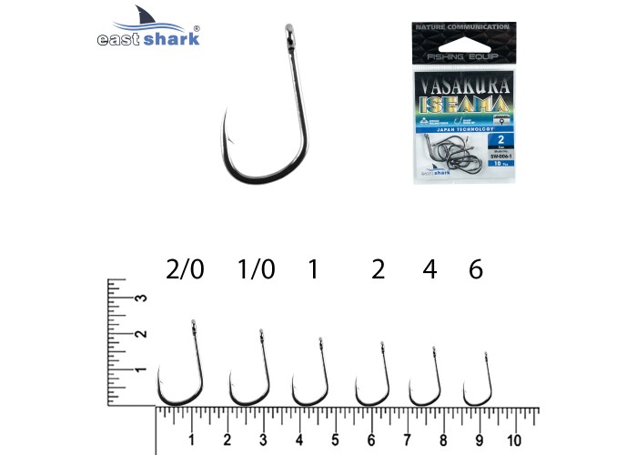 Крючки NEW EastShark Vasakura ISEAMA № 6 BL