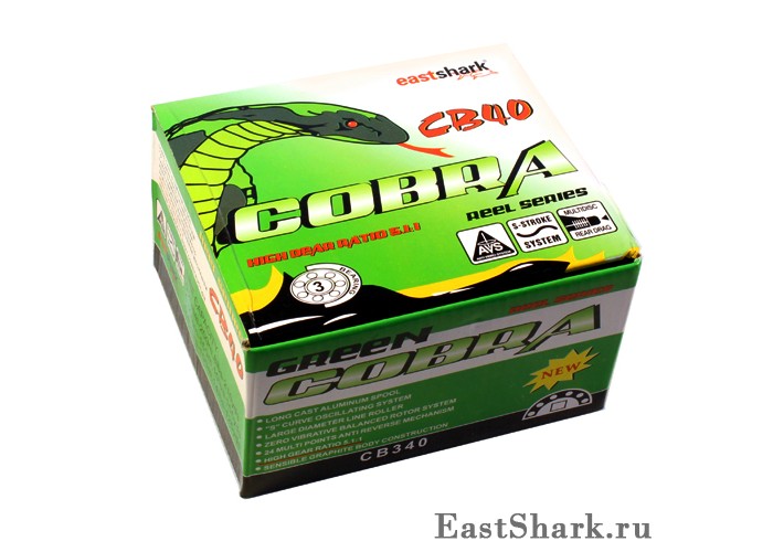 Катушка Cobra Green A металлическая шпуля  3п