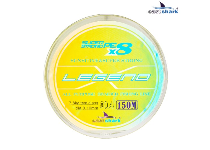 Шнур EastShark Legend X8 150м 0,18мм #1,2 желтый