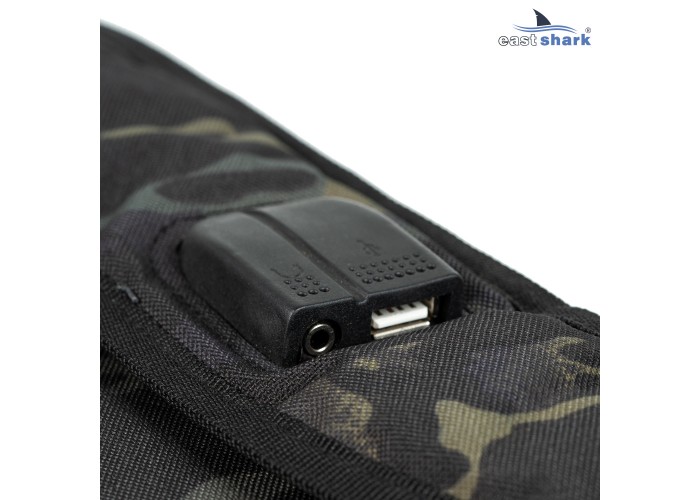 Рюкзак EastShark S-016-1 (USB, AUX) черный камуфляж