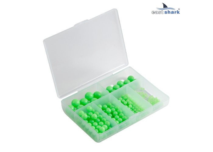 Набор пластиковых бусин XA-9038-B фосфорные зеленые 