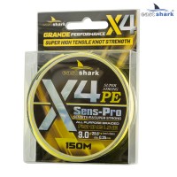 Шнур EastShark Sens-Pro X4 150м 0,08мм #0.2 желтый