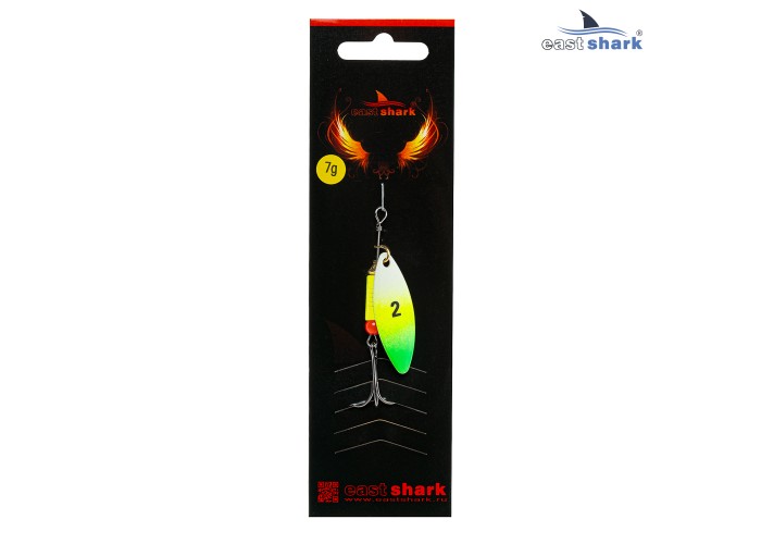 Блесна вращающаяся (уп./5шт.) EastShark Longer размер-2 (7 грамм) col.#664