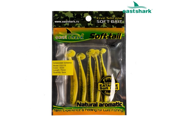 Силиконовая приманка ES3118 75 мм (5 шт/уп) color: K030