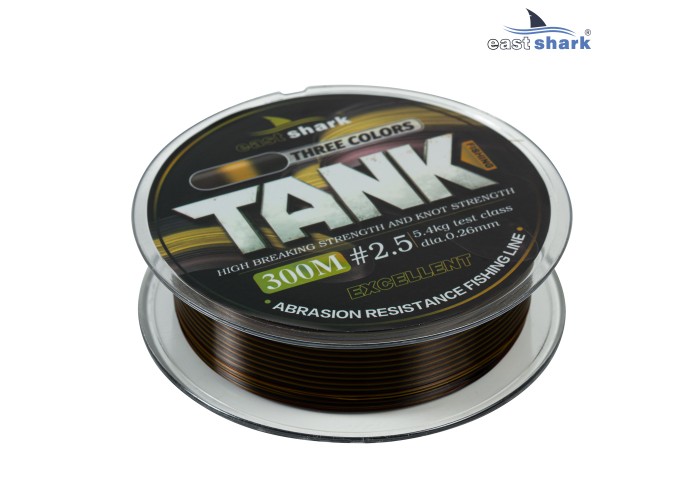 Леска 300м EastShark TANK three colors 0,26 мм