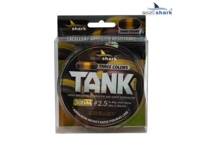 Леска 300м EastShark TANK three colors 0,26 мм