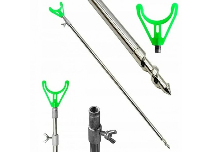 Подставка нержавейка с буром и выкр. рогатулей 2,0 м