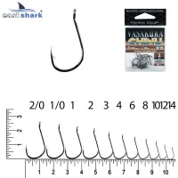 Крючки NEW EastShark Vasakura CHINU № 2 BL