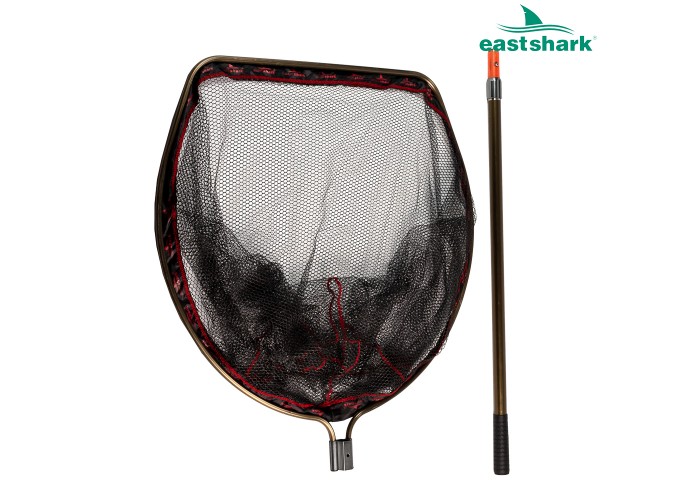 Подсак ES прорезиненный  полукруглый 75*75 см мет. ручка 1,9 м.