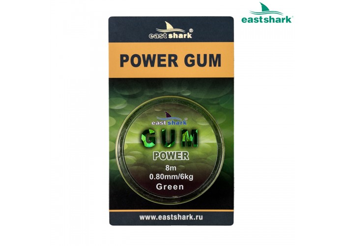 Фидергам POWER GUM green 8 м 0,8 мм