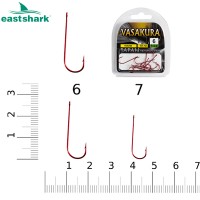 Крючки Round Red VASAKURA № 6 (уп/10 шт)